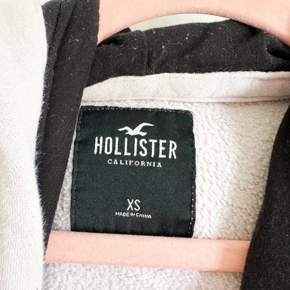 Hollister Pale Pink Blue Ombre Hoodie Hooded Pullover Sweatshirt sz XS - Picture 6 of 7